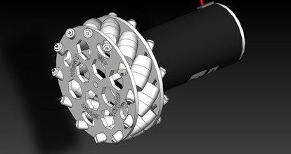 150mm roues mecanum pinshape roue théâtre robot robotoons r2pv1com wperko solidworksmagi 3d print model - Mito3D