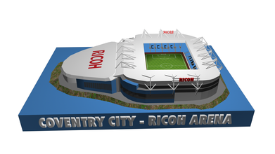coventry city ricoh arena pinshape inghilterra league1 highfield road sky blues calcio stadio 3d print model - Mito3D