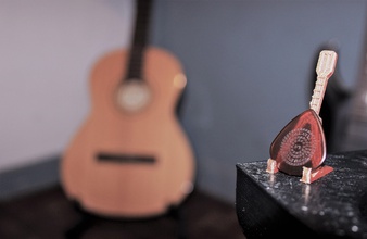 pequeña selección guitarra titular pinshape plumilla guitarras instrumento musical guitarpick pie 3d print model - Mito3D