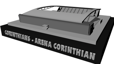 corinthians arena Korinth pinshape Brasilien brasileiro Welt cup sao paulo Korinther Architektur Stadion Fußball 3d print model - Mito3D