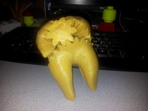 geared tooth pinshape 3d print model - Mito3D