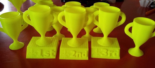 1st 2nd 3rd place trophies fleur lis pinshape trophy cubs 3d print model - Mito3D