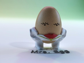 egg family mrs pinshape cups easter 3d print model - Mito3D