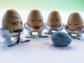 egg family pinshape easter 3d print model - Mito3D