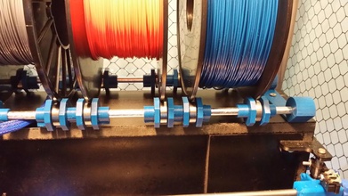 filament bearing rail pinshape spool rods bearings 3d print model - Mito3D