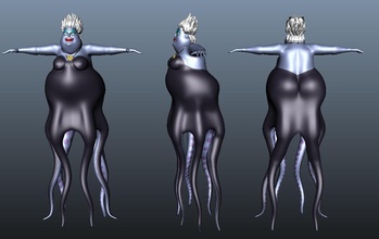 ursula 3d Charakter Modell pinshape Meerjungfrau ariel disney 3d print model - Mito3D