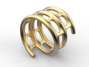 anneau ressort 3 pinshape bijoux design concours 3d print model - Mito3D