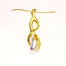 water drop collection - pendant pinshape elle-jewelry-design-contest 3d print model - Mito3D