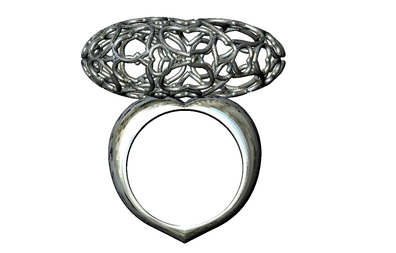 bague coeur pinshape bijoux design concours 3D print model - Mito3D