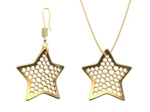 earring necklace star type 2 pinshape elle-jewelry-design-contest 3d print model - Mito3D