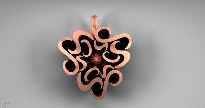 pendant flower pinshape elle-jewelry-design-contest 3d print model - Mito3D