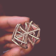 Heilige geometrie Anhänger ring pinshape elle Schmuck design Wettbewerb Indien low poly contest 3d print model - Mito3D