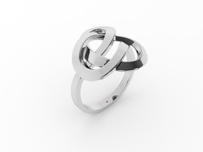 l'infini pinshape bijoux design concours or bague bandes l'anneau l'alliance nœud d'argent 3d print model - Mito3D