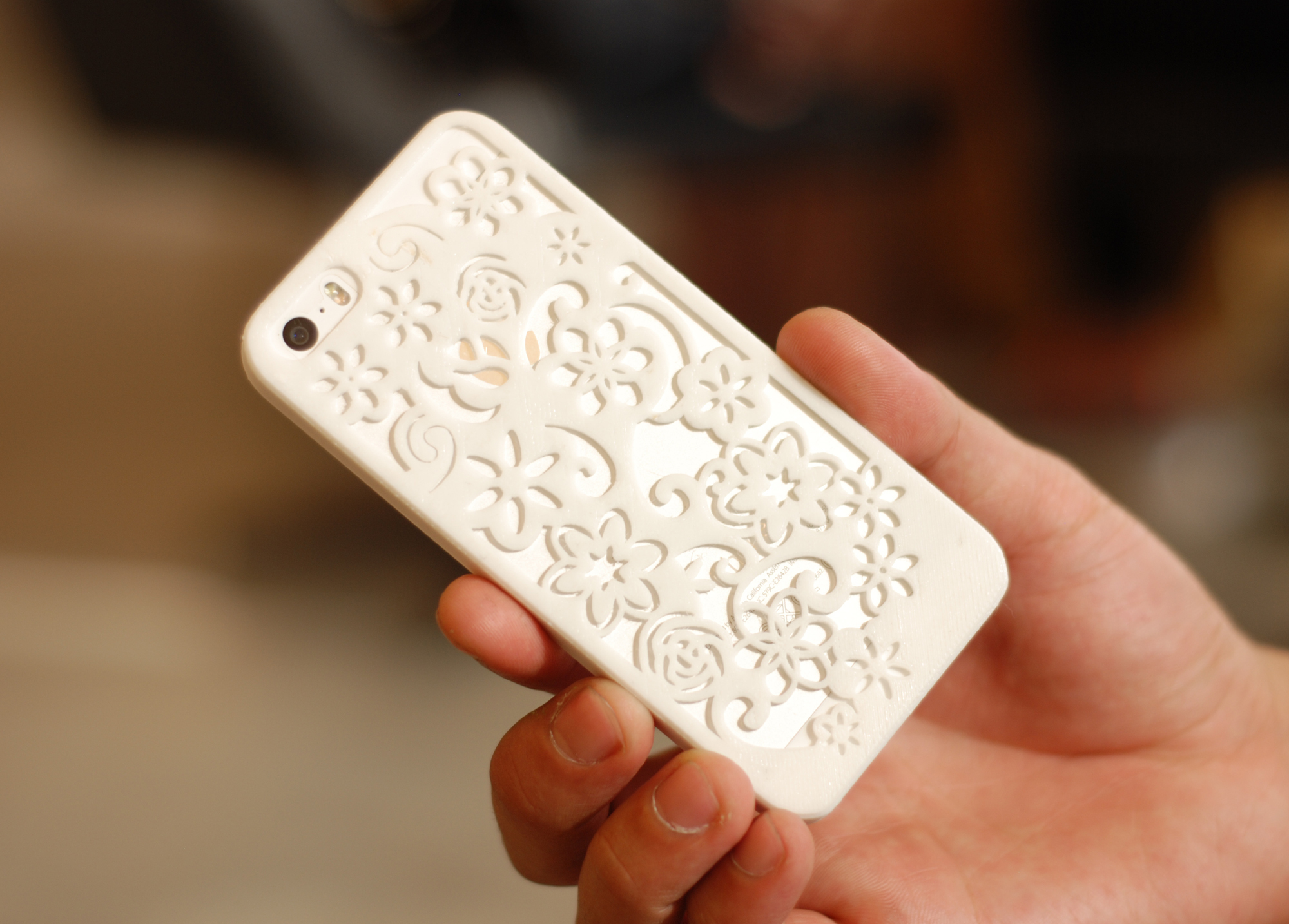 flora iphone 5 case pinshape 5s flower apple accessories fashion gadget 6 sixth female pattern appliance smartphone phone cover functional function 3D print model - Mito3D