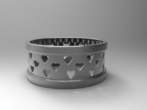 coeur bague pinshape bijoux design concours cœur l'anneau 3d print model - Mito3D