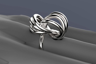 nudo anel pinshape elle jóias design contest 3d print model - Mito3D