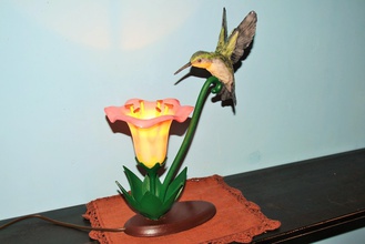 colibrí lámpara pinshape luz iluminación flor lily protonik sombra pantalla 3d print model - Mito3D