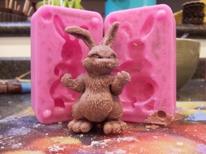 bunny atteggiamento stampo pinshape pasqua umoristico formazione muffa coniglietto 3d print model - Mito3D
