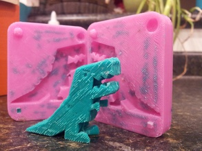 robber rex mold pinshape robber-rex dinosaur oogoo 3d print model - Mito3D