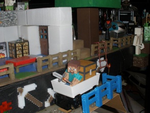 carro lego tren escala minecraft juguete steve pinshape carrito compras vagoneta 3d print model - Mito3D