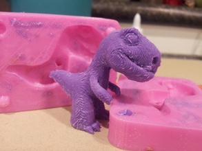 rex molde pinshape dinosaurio lindo oogoo moho 3d print model - Mito3D