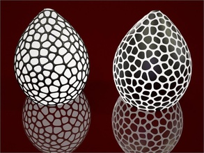 l'uovo drago lightshade pinshape voronoi scudi scale luce ombra uovo dualstrusion i draghi 3d print model - Mito3D
