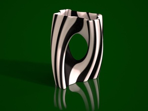 julia vaso 002 yin yang pinshape colore frattali flusso dualstrusion nero bianco 2color 3d print model - Mito3D