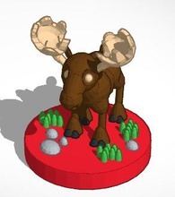 moose re scacchi pinshape giocattolo tinkercad montagne rocciose ornamento alce kid foresta elk bambino canadesi canada animale 3d 3d print model - Mito3D
