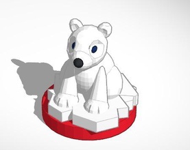 l'ours polaire évêque d'échecs pinshape blanc tinkercad polaires échecs canadiens animal 3d print model - Mito3D