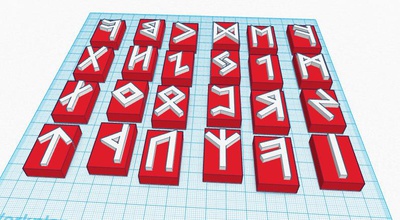 rune stamps foamsmithing pinshape futhark runes larp cosplay 3d print model - Mito3D