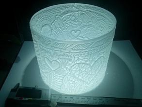 lithophane abat jour 3 saint valentin pinshape lampe 3d print model - Mito3D