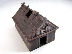 viking house pinshape 15mm Gebäude Kontinuum fantasy Spiel gaming Haus mittelalterliche Miniatur Multiversum norse rpg Gelände 3d print model - Mito3D