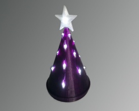 usb led cone pinshape natal ornamento makerbotornaments diodo emissor luz férias 3d print model - Mito3D