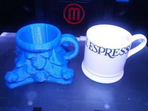 colonne tasse espresso pinshape coupe 3d print model - Mito3D