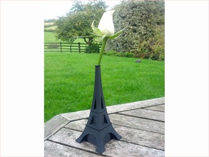 Eyfel bud vazo pinshape içi boş Kulesi mimarlık 3d print model - Mito3D