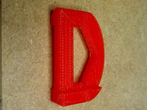 2d 1d 3d pinshape logo lettera 3d print model - Mito3D