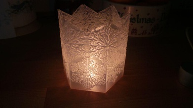 snowflake light holder pinshape tealight container 3d print model - Mito3D