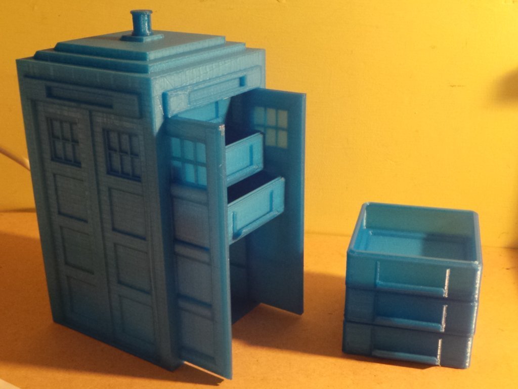 tardis Schubladen pinshape storage lulzbot Arzt 3D print model - Mito3D