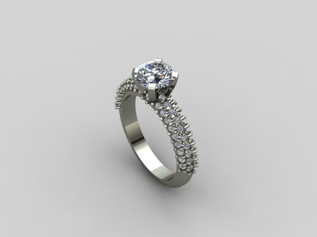 solitaire ring pinshape jewelry 3D print model - Mito3D