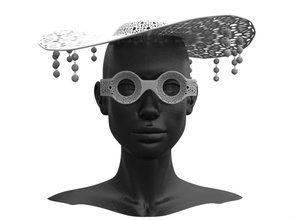 cappello in vetro pinshape shining3d moda concorso 3d print model - Mito3D