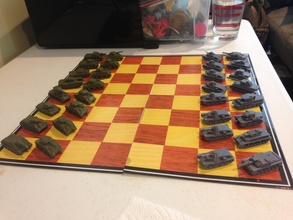 seconde guerre mondiale réservoir jeu d'échecs pinshape soutien libres design concours ensembles pièces 3d print model - Mito3D