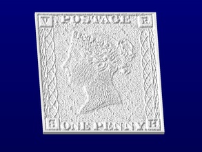 penny black stamp coaster pinshape cup mat 3d print model - Mito3D