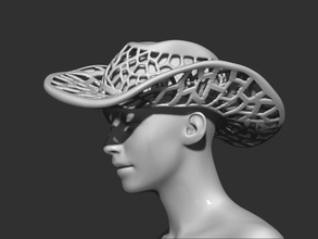 fios chapéu cowboy pinshape mulher garota moda shining3d concurso 3d print model - Mito3D