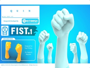quin g1 fist1 - 3dkitbashcom pinshape 3d-printer 3d-printable free-download free-3d-model free-model upkit toy resist punch power platform palm launcher human hand fist fingers fight fashion doll exclusive dong digits body accessory 3dk 3dkitbash 3d print model - Mito3D