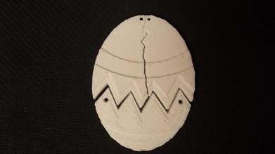 geknackt Ostern Schmuck set pinshape gemalt easter egg rissig 3d print model - Mito3D