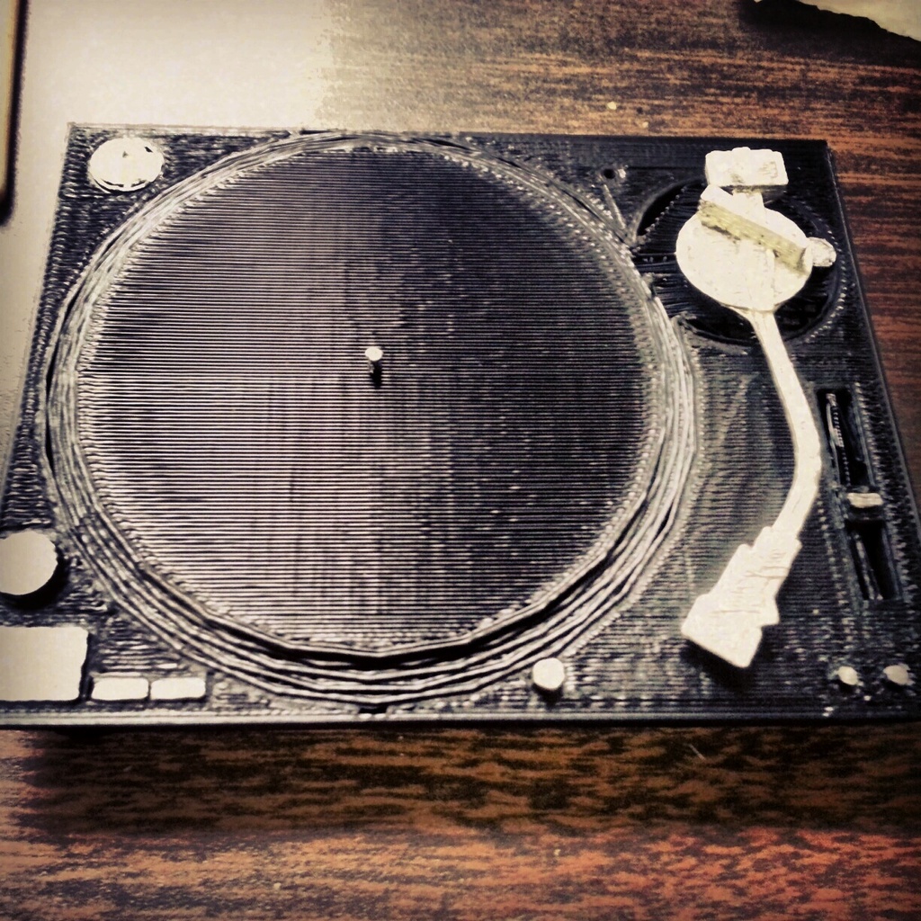 technics 1200 pinshape turntable turn technique table sketchup scratch model dj 3D print model - Mito3D