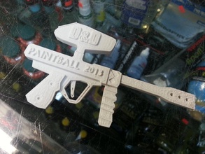 paintball marker charm pinshape sketchup model hopper gun customize badge 3d print model - Mito3D