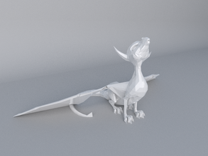 poly dragon- support free pinshape shining3d-fashion-contest pinshape-support-free-design-contest india-low-poly-design-contest 3d print model - Mito3D