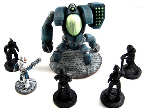 hv highblood command pod 28mm miniature pinshape continuum fantasy future game gaming house ill games mech multiverse robot rpg scifi sf strategy strife tabletop 3d print model - Mito3D