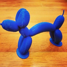 balloon dog pinshape wood rubber replicator pla ninjaflex nashville makerbot hard floor flexible filament sc dogs c4d blue animal 3d print model - Mito3D